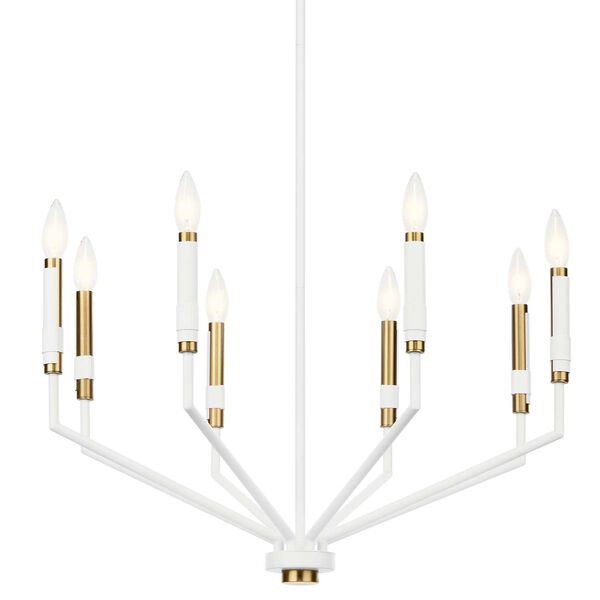 Armand White Eight-Light Chandelier, image 5