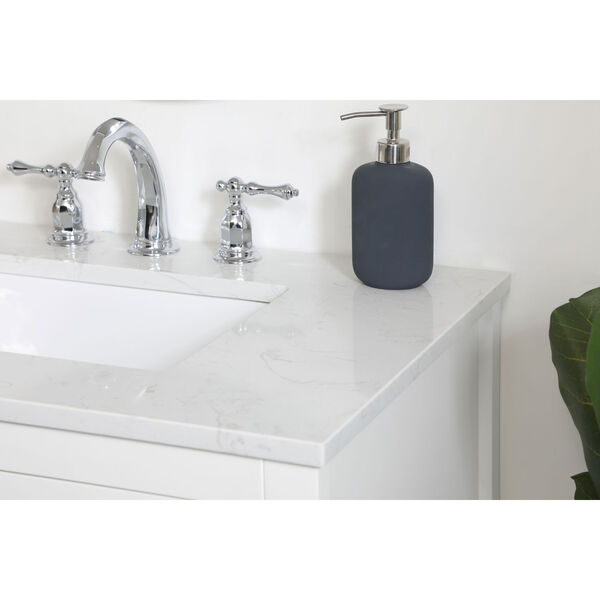 Aubrey White 30-Inch Vanity Sink Set, image 5