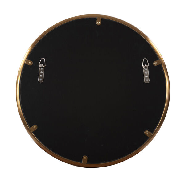 Yorkville Brushed Brass 20-Inch Round Wall Mirror, image 4
