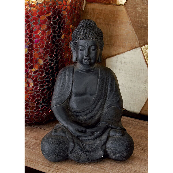 Gray Ceramic Buddha Sculpture, image 5