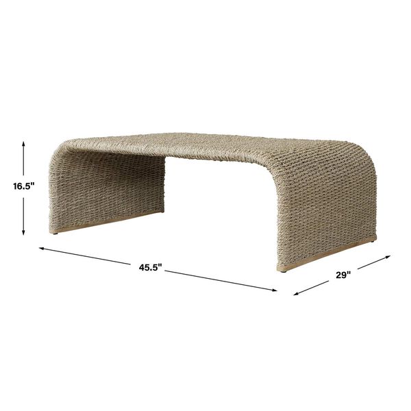 Calabria Natural Woven Seagrass Coffee Table, image 4