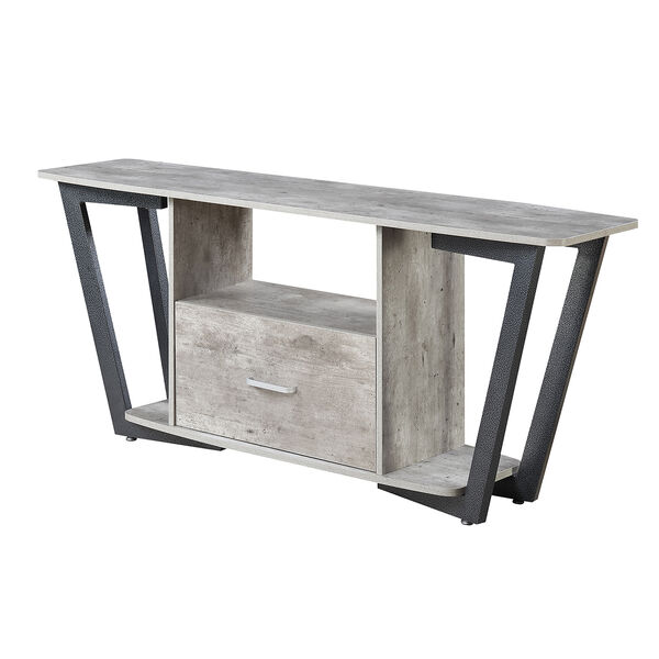 Graystone 60-Inch Gray and Black TV Stand, image 3