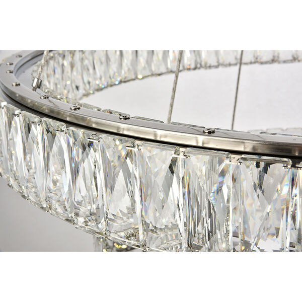 Monroe Chrome 31-Inch Two-Tier LED Chandelier, image 4