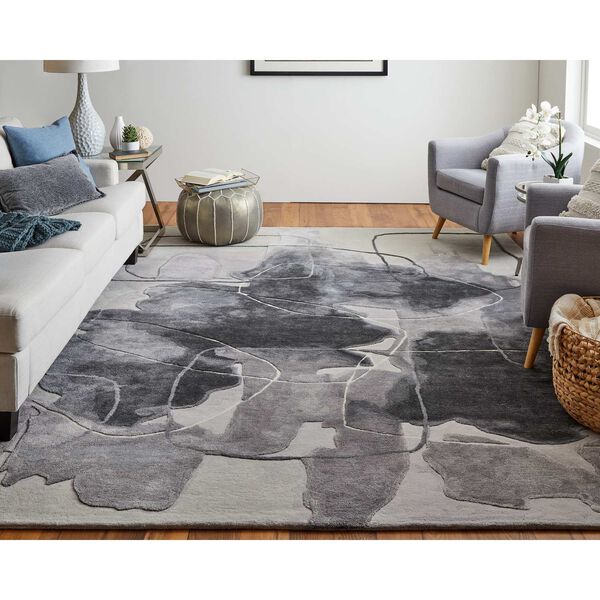 Anya Ivory Gray Taupe Rectangular 3 Ft. 6 In. x 5 Ft. 6 In. Area Rug, image 2
