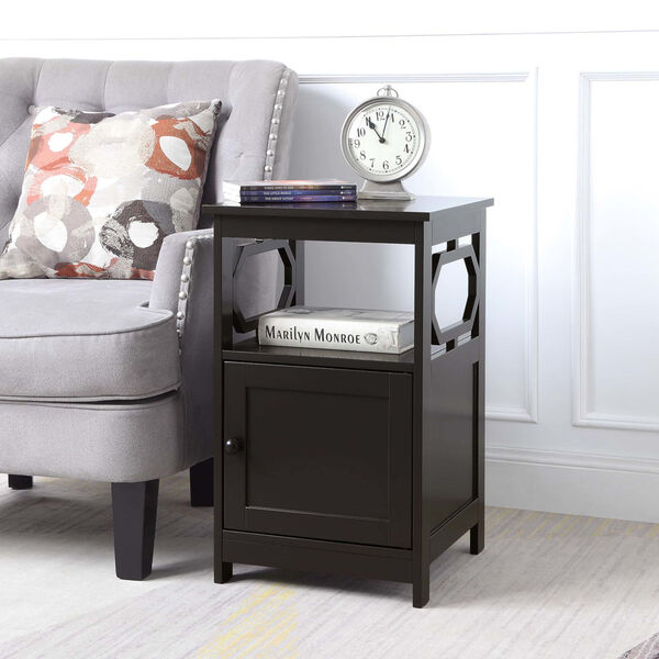 Omega Espresso End Table with Cabinet, image 3