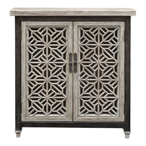Branwen Aged White Accent Cabinet, image 1