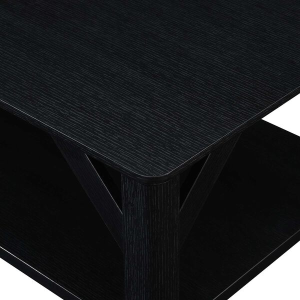 Black Coffee Table with Shelf, image 5
