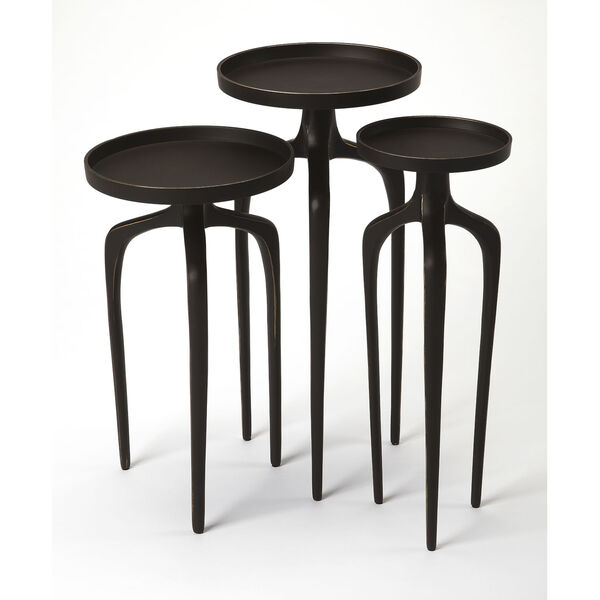 Black 24-Inch Accent End Tables, image 1