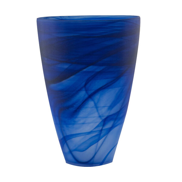 Blue 12-Inch Glass Vase, image 1
