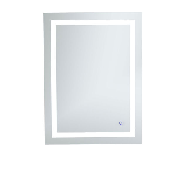 Helios Silver 36 x 27 Inch Aluminum Touchscreen LED Lighted Mirror, image 1