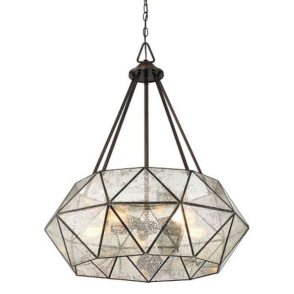Uptown Oiled Burnished Bronze 28-Inch Five-Light Pendant, image 2
