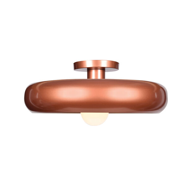 Bistro Copper and Gold 16-Inch LED Flush Mount, image 1