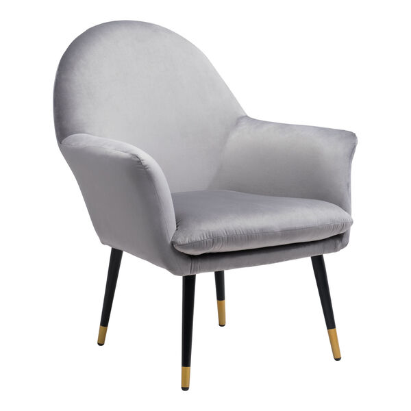 Alexandria Gray, Black and Gold Accent Chair, image 1