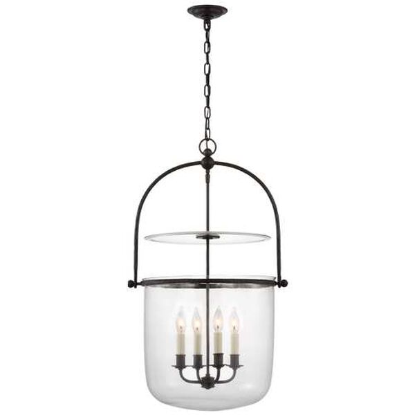 Lorford Four-Light Smoke Bell Lantern Pendant by Chapman and Myers, image 1