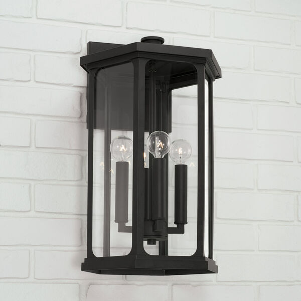 Walton Outdoor Wall Lantern with Clear Glass, image 4
