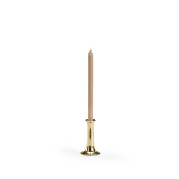 Thames Polished Brass Candle Holder, image 1