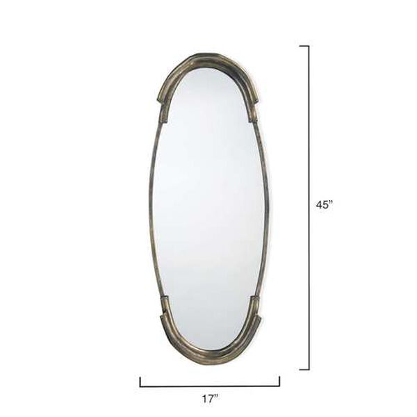 Margaux Antique Silver 17 x 45 Inch Mirror, image 3