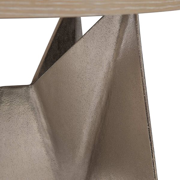 Solaria Dune and Shiny Nickel Side Table, image 6