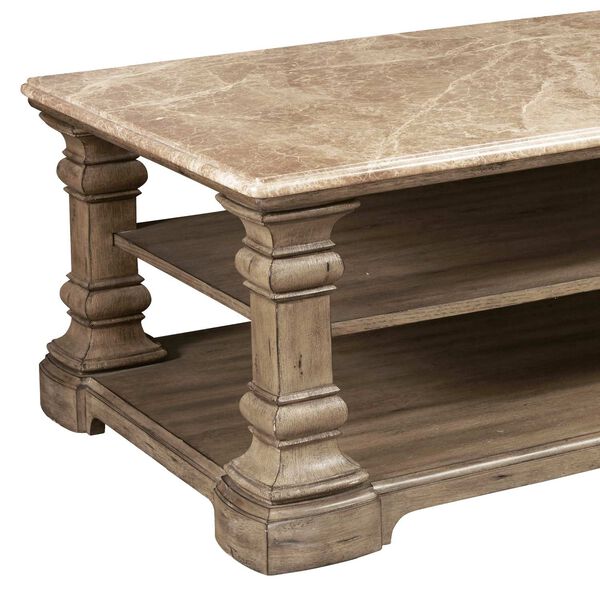 Garrison Cove Natural Stone-Top Cocktail Table, image 4
