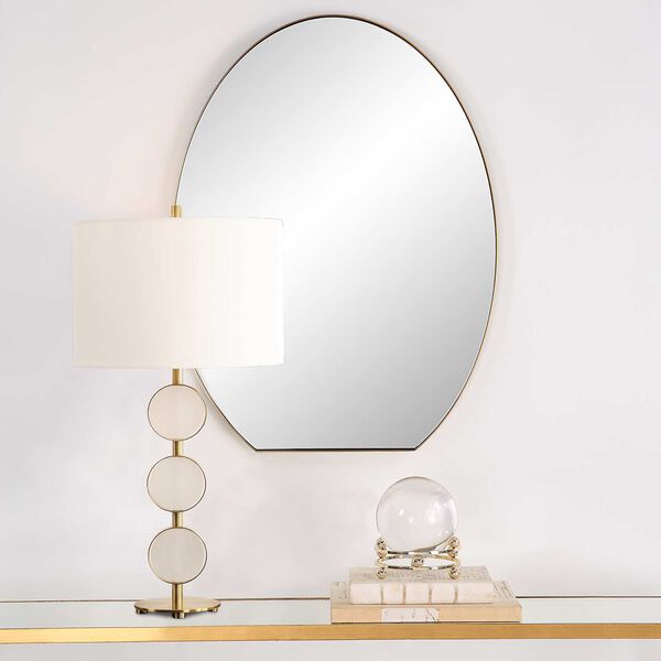 Cabell Brass Oval Mirror, image 3
