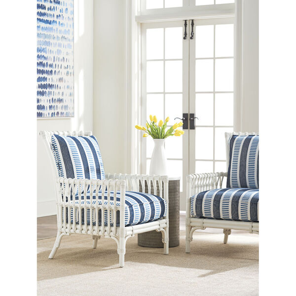 Ocean Breeze Blue and White Newcastle Chair, image 3