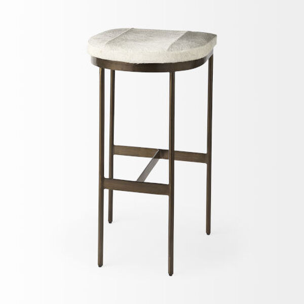 Milie Gray and Gold Bar Stool, image 5