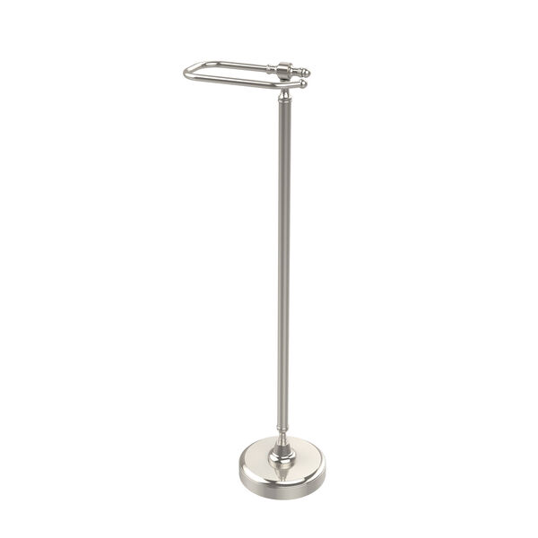 Retro Wave Collection Free Standing Toilet Tissue Holder, Polished Nickel, image 1