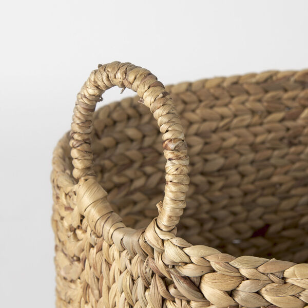 Sivan Light Brown Round Basket with Handle, Set of 3, image 4