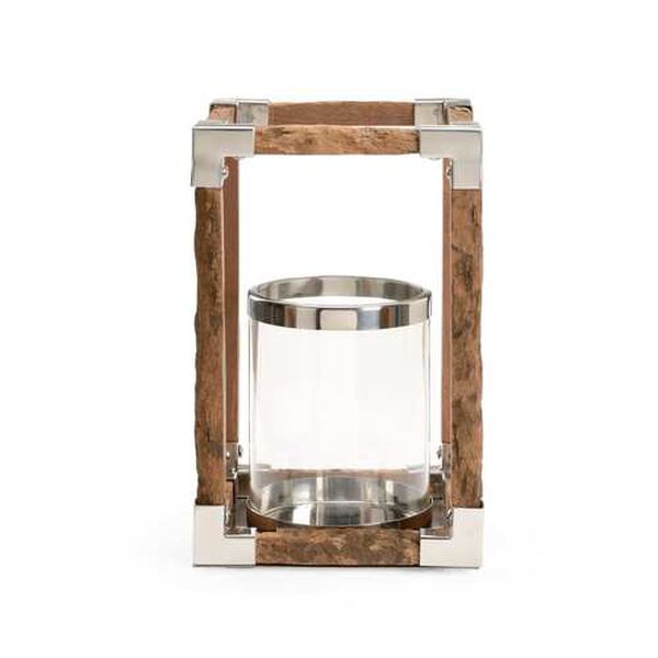 Natural and Polished Nickel Modern Rustic Hurricane, image 8
