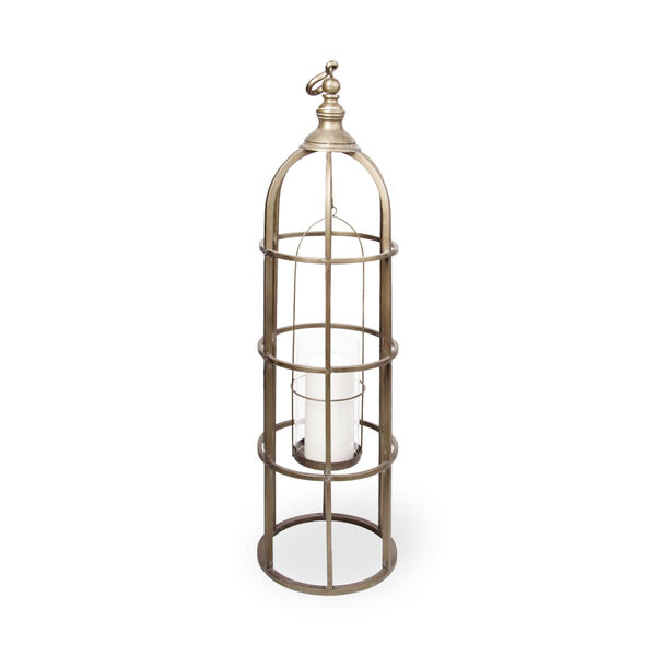 Gerson I Gold Cage Metal Candle Lantern, image 1
