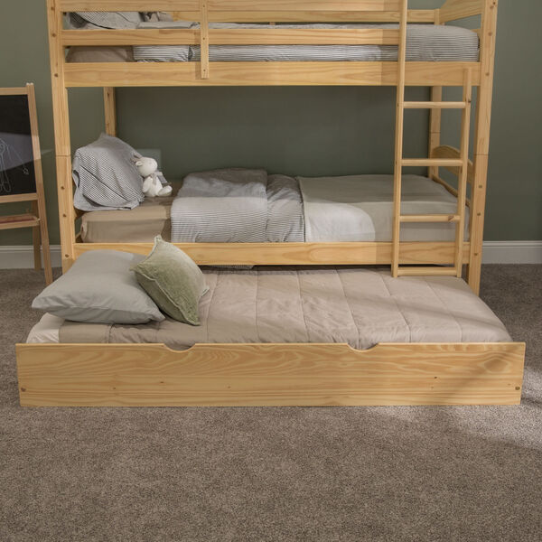 Natural Twin Trundle Bed Frame, image 2