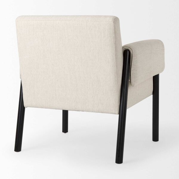 Ashton Beige and Black Wood Accent Chair, image 5