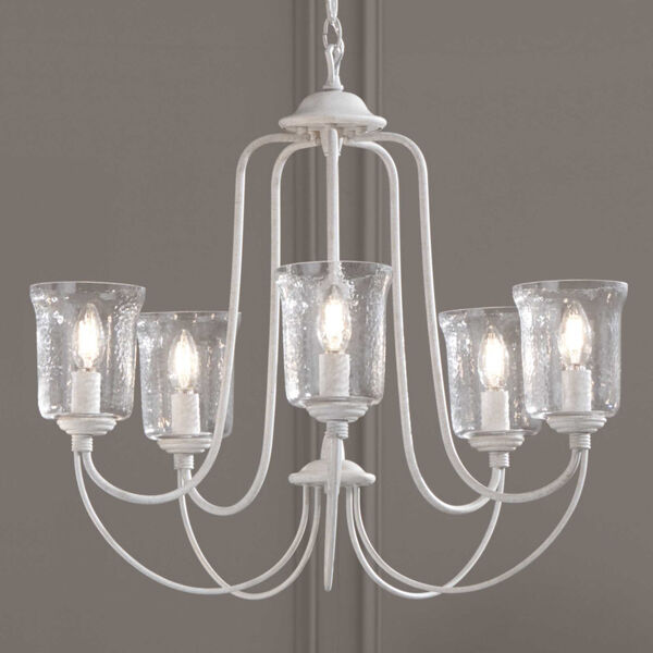 Bowman Cottage White 26-Inch Five-Light Chandelier, image 2