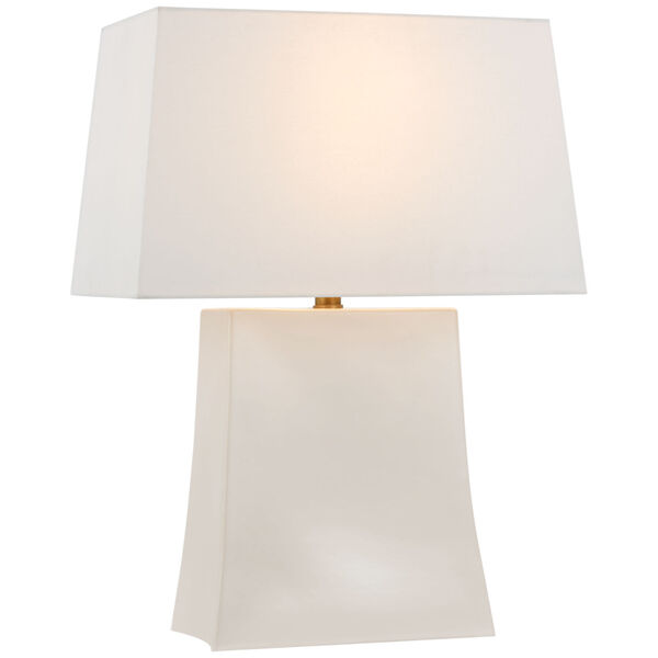 Lucera Medium Table Lamp in Ivory with Linen Shade by Chapman  and  Myers, image 1
