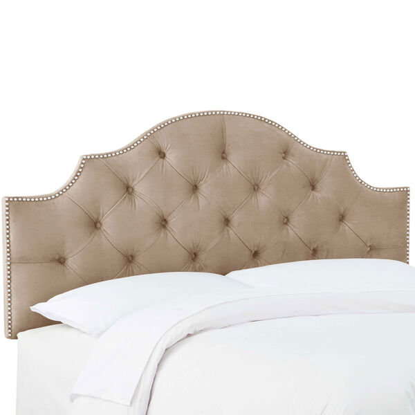 Tufted Notched Nail Button Headboard, image 1