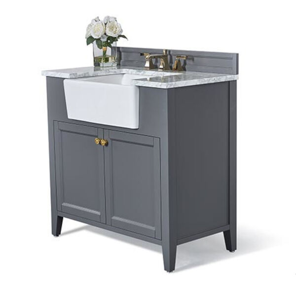 Adeline Sapphire 36-Inch Vanity Console with Farmhouse Sink, image 1