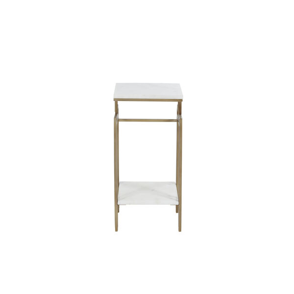Gabby Louie Light Bronze Gold And White Marble End Table SCH-163335 ...