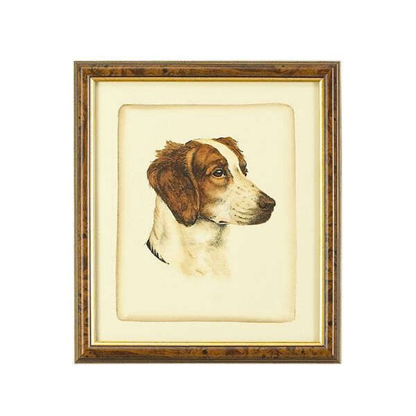 Brown and Gold Danchin Brittany Spaniel Print, image 1