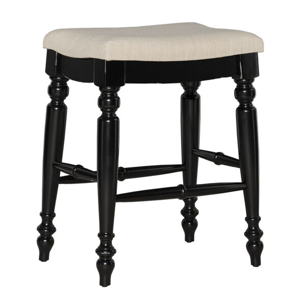 Lincoln Black Backless Counter Stool, image 4