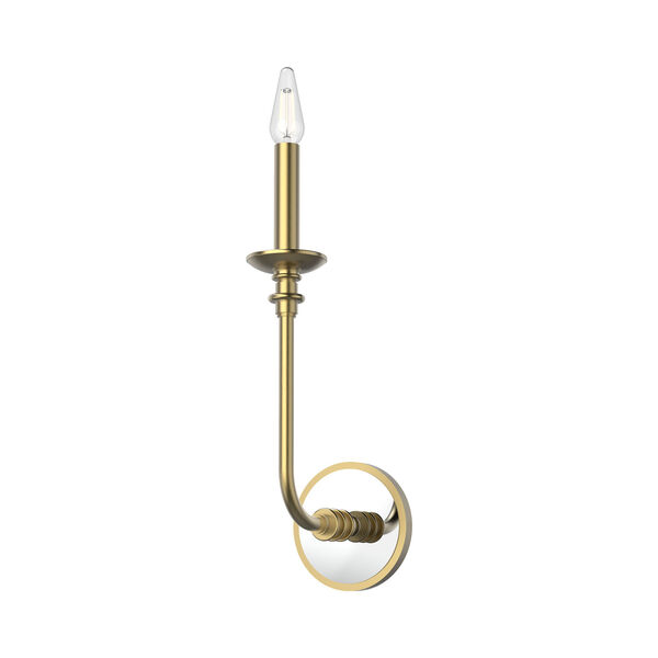 Peabody Vintage Brass One-Light Wall Sconce, image 1