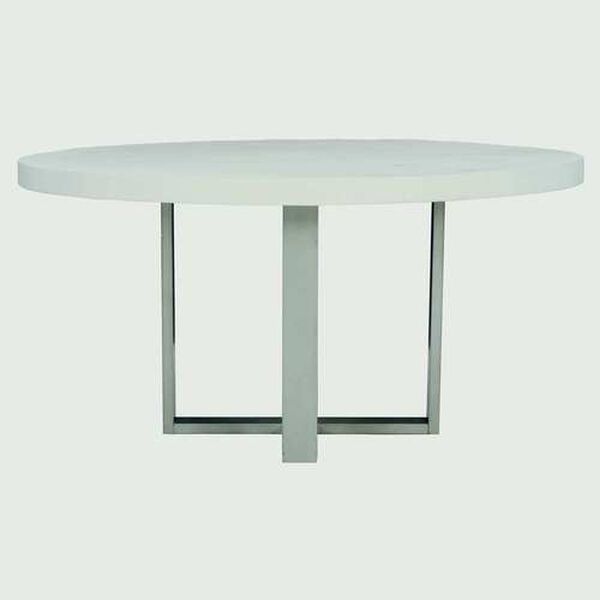 Logan Square Merrion White and Gray Mist Dining Table, image 1