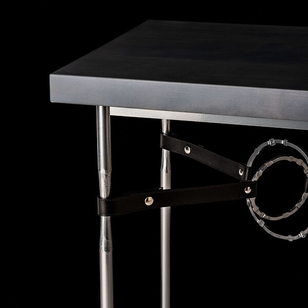 Equus Silver and Black Side Table with Grey Maple Wood Top, image 4