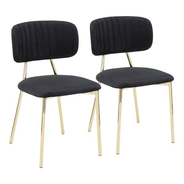 Bouton Gold and Black Dining Chair, Set of 2, image 1