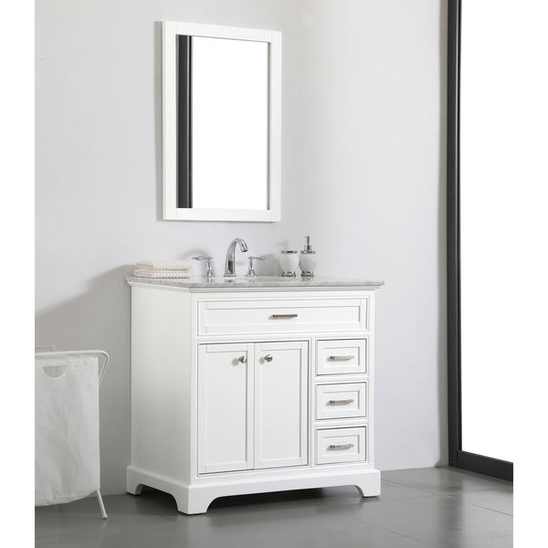Americana White 36-Inch Vanity Sink Set, image 3