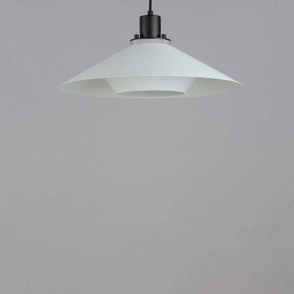 Oslo Black and White One-Light 9-Inch Pendant, image 3