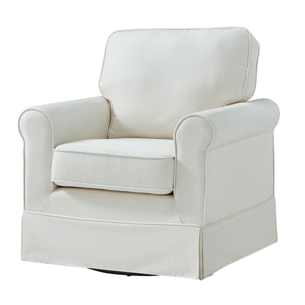 Gwyneth White Swivel Arm Chair, image 2
