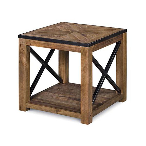 Penderton Natural Sienna Wood Rectangular End Table, image 1