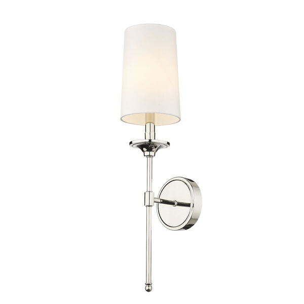 Emily Polished Nickel One-Light Wall Sconce, image 1