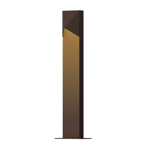 Inside-Out Triform Compact Textured Bronze 22-Inch LED Bollard, image 1