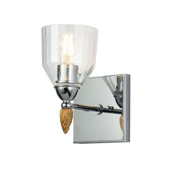 Fun Finial Polished Chrome Gold One-Light Wall Sconce, image 1